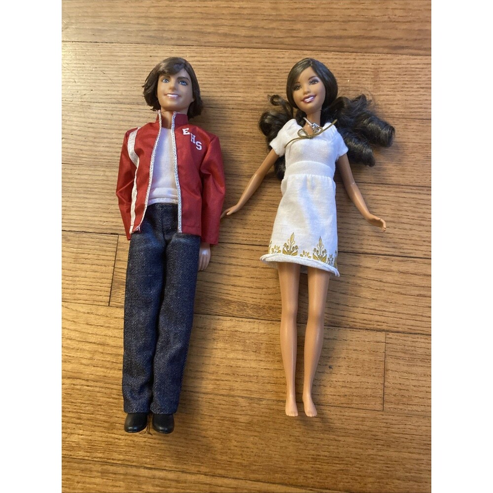 Disney Barbie High School Musical 3 Troy & Gabriella SET Dolls Non-singing READ